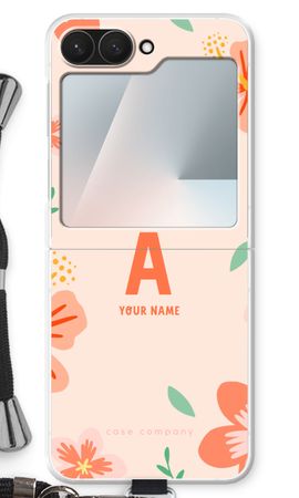 Tropical Pink Flowers Monogram