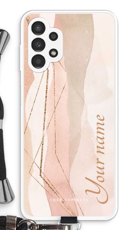 Gold Lines Namecase - Blush