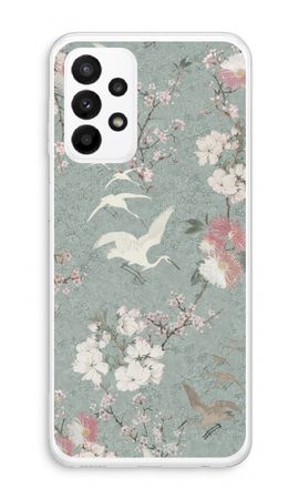 Japanese crane birds blossom