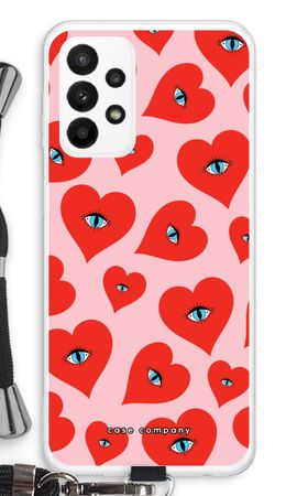 Red heart eyes
