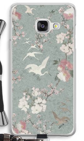 Japanese crane birds blossom