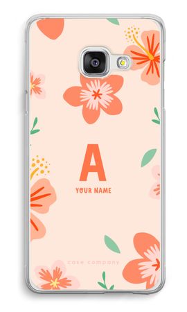 Tropical Pink Flowers Monogram
