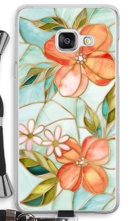 Orange stained glass flower