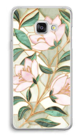 Orange stained glass flower