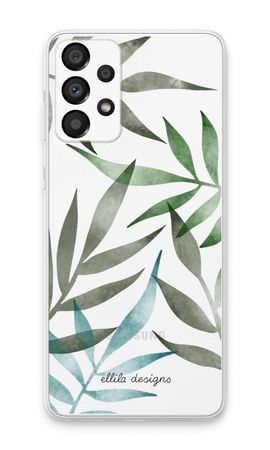 Tropical watercolor leaves