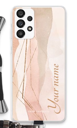 Gold Lines Namecase - Blush