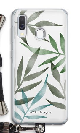 Tropical watercolor leaves