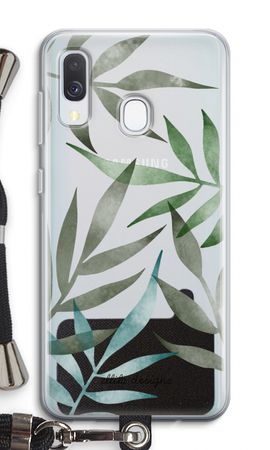 Tropical watercolor leaves