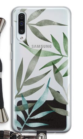 Tropical watercolor leaves