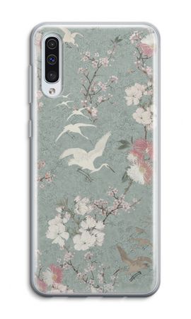 Japanese crane birds blossom