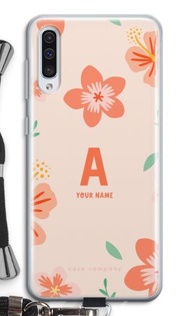 Tropical Pink Flowers Monogram