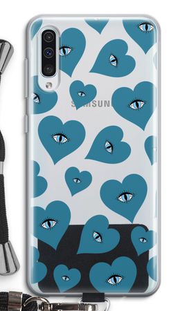 Blue heart eyes