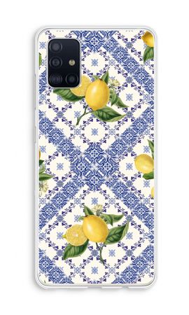 Blue tiles and lemons