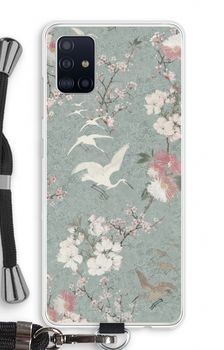 Japanese crane birds blossom