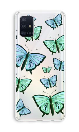 Blå och gröna fjärilar