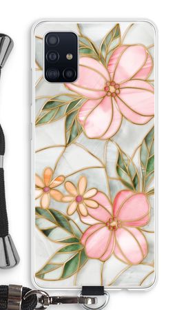 Orange stained glass flower