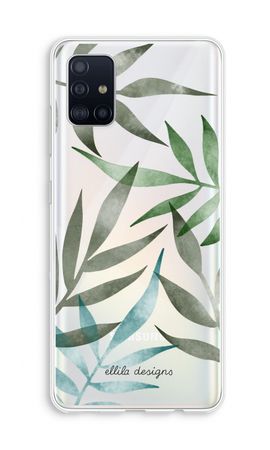 Tropical watercolor leaves