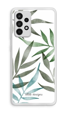 Tropical watercolor leaves