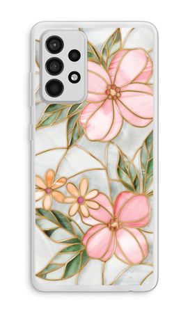 Orange stained glass flower