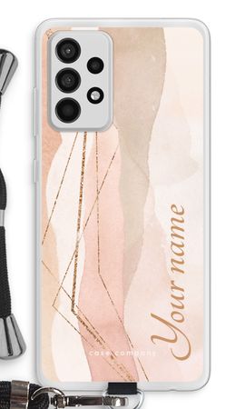 Gold Lines Namecase - Blush