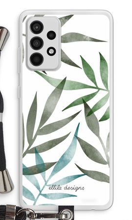 Tropical watercolor leaves