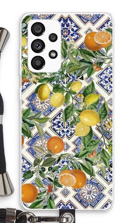 Blauwe tegels, citroenen en appelsienen
