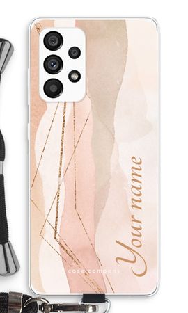Gold Lines Namecase - Blush