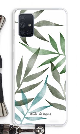 Tropical watercolor leaves