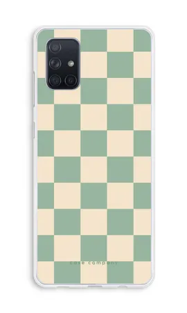 Checkered Mint, Samsung Galaxy A71 weiche Hülle