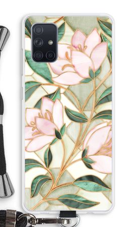 Orange stained glass flower