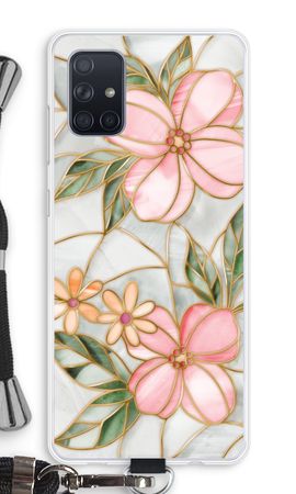 Orange stained glass flower