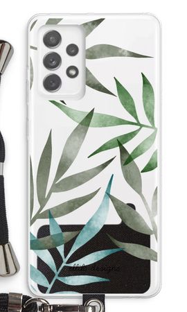 Tropical watercolor leaves