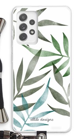 Tropical watercolor leaves
