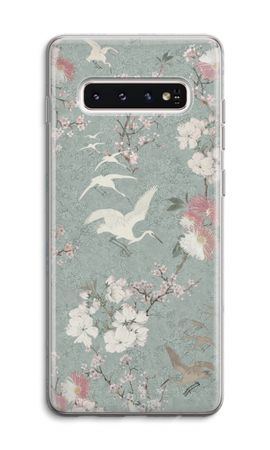 Japanese crane birds blossom