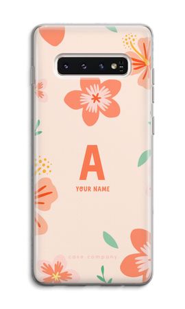 Tropical Pink Flowers Monogram