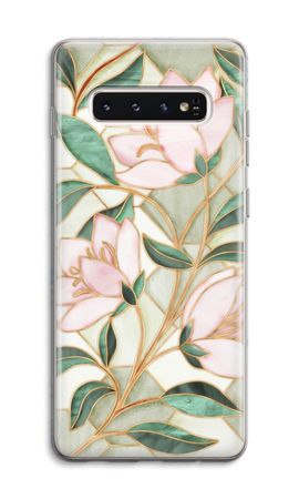 Orange stained glass flower