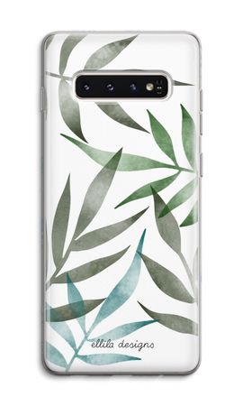 Tropical watercolor leaves