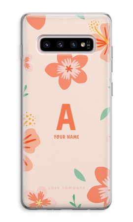 Tropical Pink Flowers Monogram
