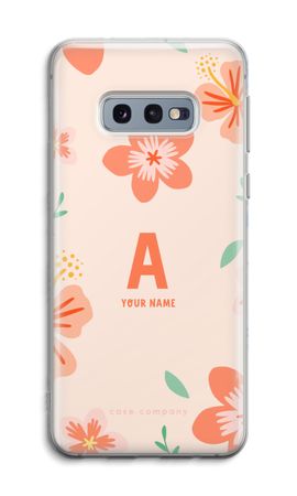 Tropical Pink Flowers Monogram
