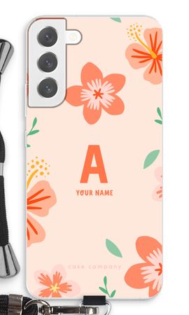 Tropical Pink Flowers Monogram