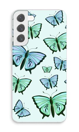 Blaue und grüne Schmetterlinge