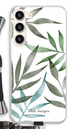 Tropical watercolor leaves