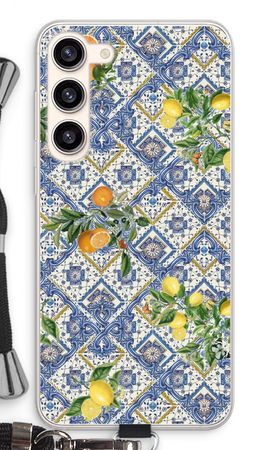 Blue tiles, lemons and oranges - small