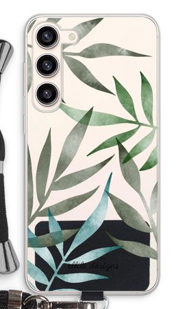 Tropical watercolor leaves