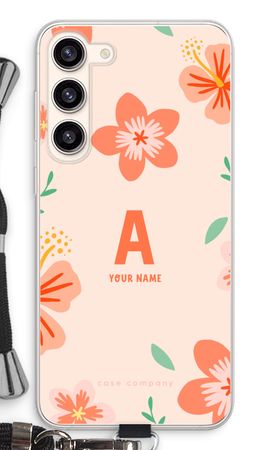 Tropical Pink Flowers Monogram