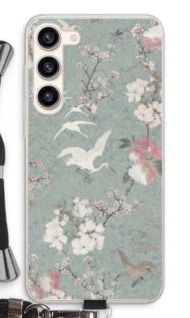 Japanese crane birds blossom