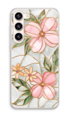 Orangefarbene Glasmalerei-Blume