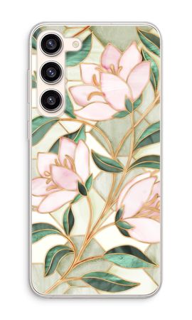 Orangefarbene Glasmalerei-Blume