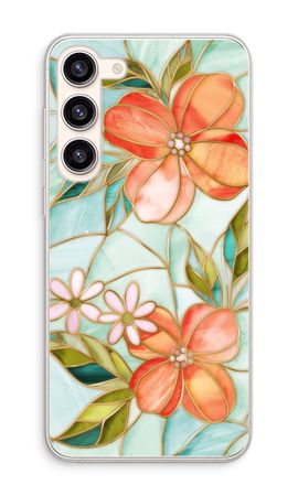 Orangefarbene Glasmalerei-Blume