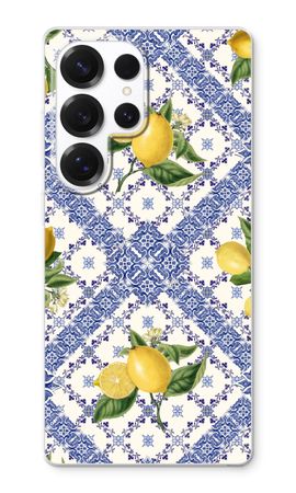 Blue tiles and lemons